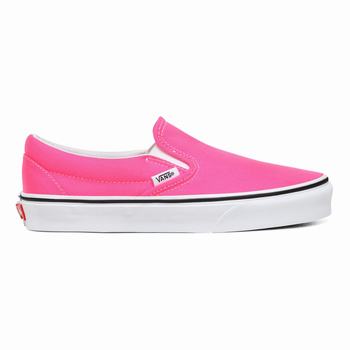 Damske Slip On Tenisky Vans Neon Classic Ruzove/Biele VA09JNURK